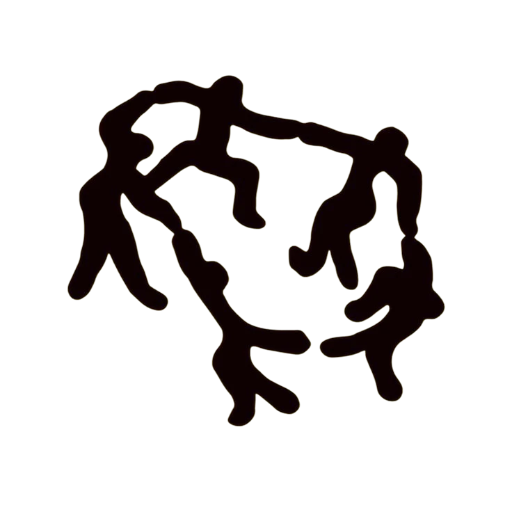 Human figures forming a circle
